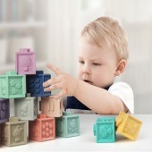 Babyhood μαλακά τουβλάκια-μασητικά Soft building blocks 12τμχ