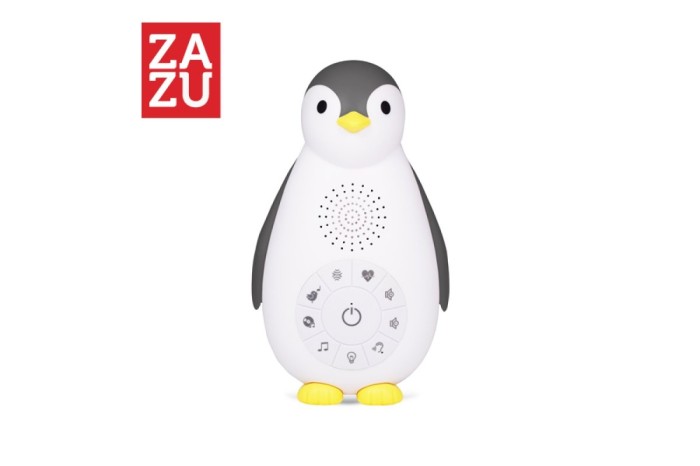 Zazu ZOE Πιγκουίνος νανουρίσματος, Συσκευή με Bluetooth και φως νυκτός Grey 