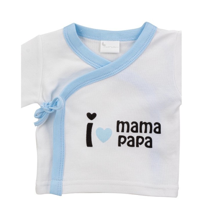 Interbaby I Love Mama-Papa Σετ Δώρου 4 τμχ (0-6 μηνών) Blue