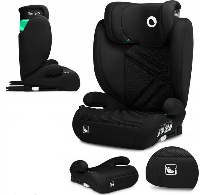 Lionelo Hugo i-Size Κάθισμα Αυτοκινήτου Isofix 100-150cm ή 15-36kg Black Carbon