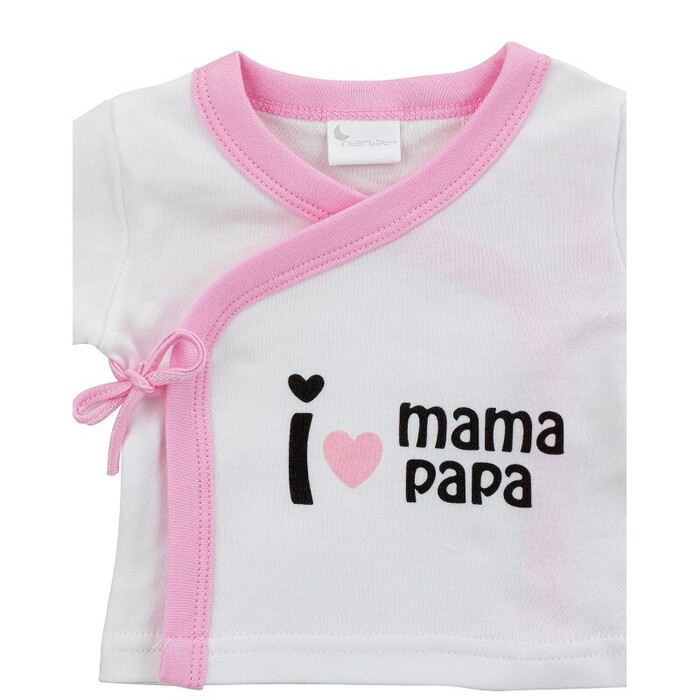 Interbaby I Love Mama-Papa Σετ Δώρου 4 τμχ (0-6 μηνών) Pink