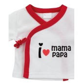 Interbaby I Love Mama-Papa Σετ Δώρου 4 τμχ (0-6 μηνών) Red