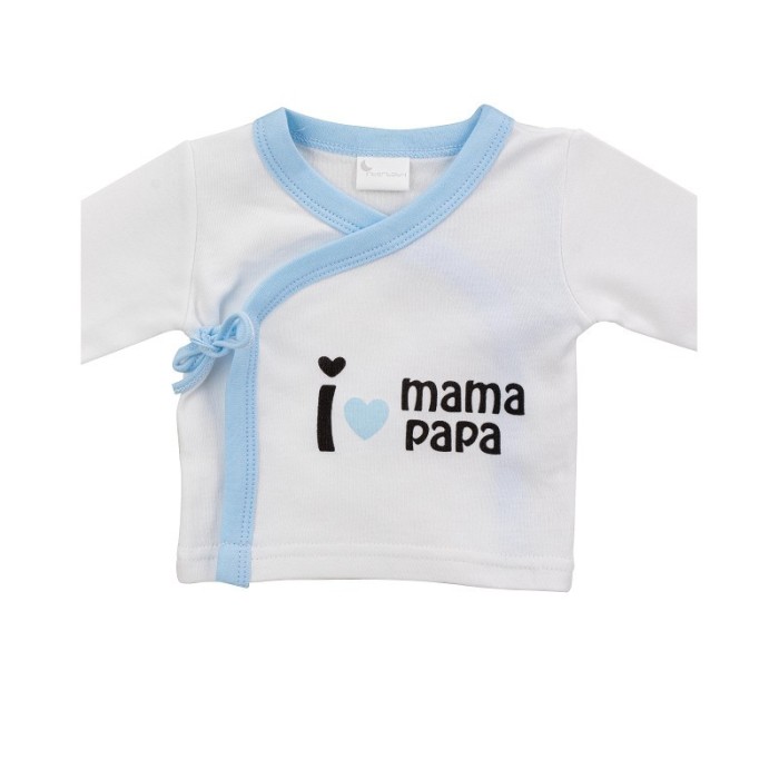 Interbaby I Love Mama-Papa Σετ Δώρου 4 τμχ (0-6 μηνών) Blue