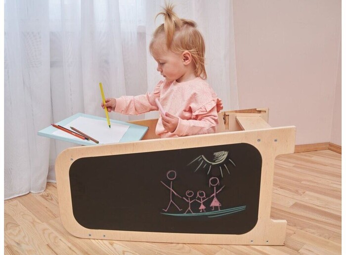 Elis Design Play 5 in 1 Montessori Πολυλειτουργικός Πύργος Εκμάθησης 75cm