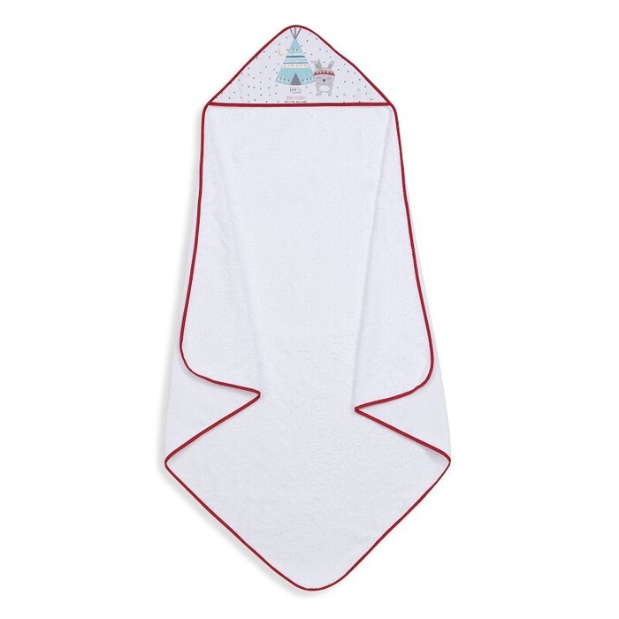 Interbaby Tipi Oso Μπουρνούζι Κάπα Σετ Με Λαμπάκι Νυκτός White/Red ES1202-19