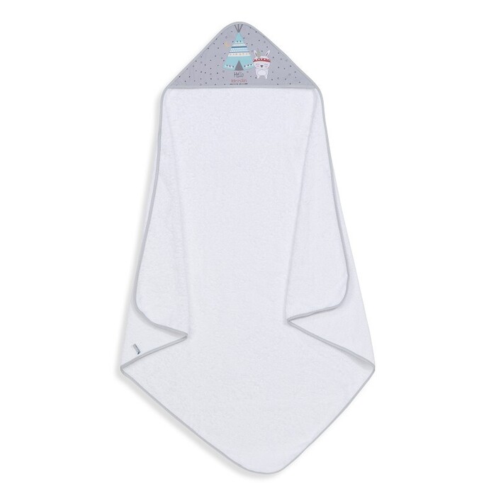 Interbaby Tipi Oso Μπουρνούζι Κάπα Σετ Με Λαμπάκι Νυκτός White/Grey NU1202-18