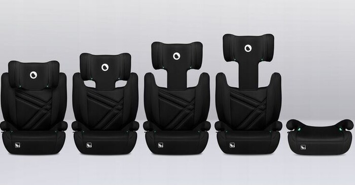 Lionelo Hugo i-Size Κάθισμα Αυτοκινήτου Isofix 100-150cm ή 15-36kg Black Gray