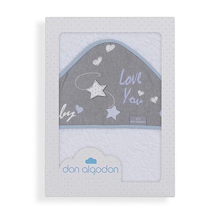 Don Algodon Love You Μπουρνούζι Κάπα White/Blue
