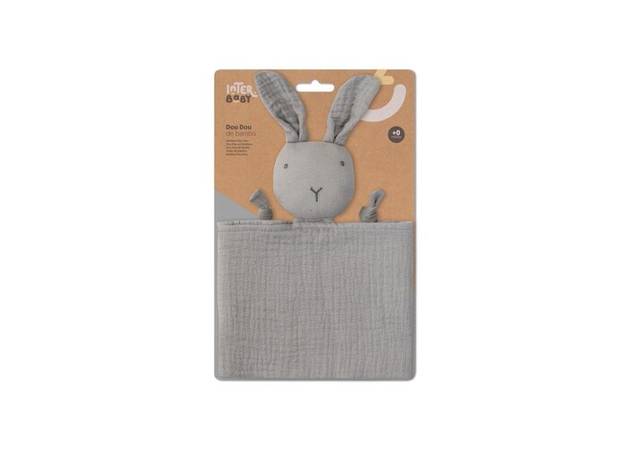 Interbaby Dou-Dou Bunny Πανάκι Παρηγοριάς Μουσελίνα Grey
