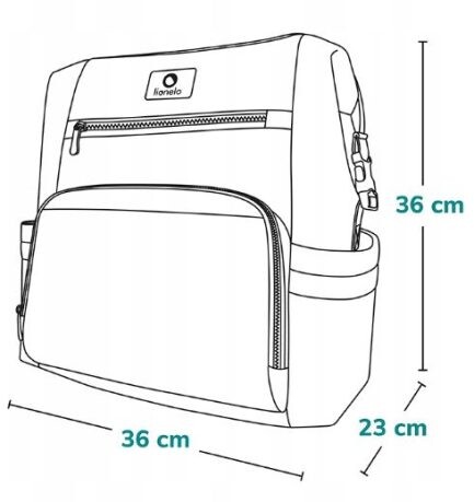 Lionelo Cube Τσάντα Αλλαξιέρα Backpack Gray 5903771702478