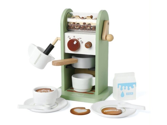 Eli Neli Montessori Coffee Set Ξύλινη Παιδική Καφετιέρα Με Μύλο